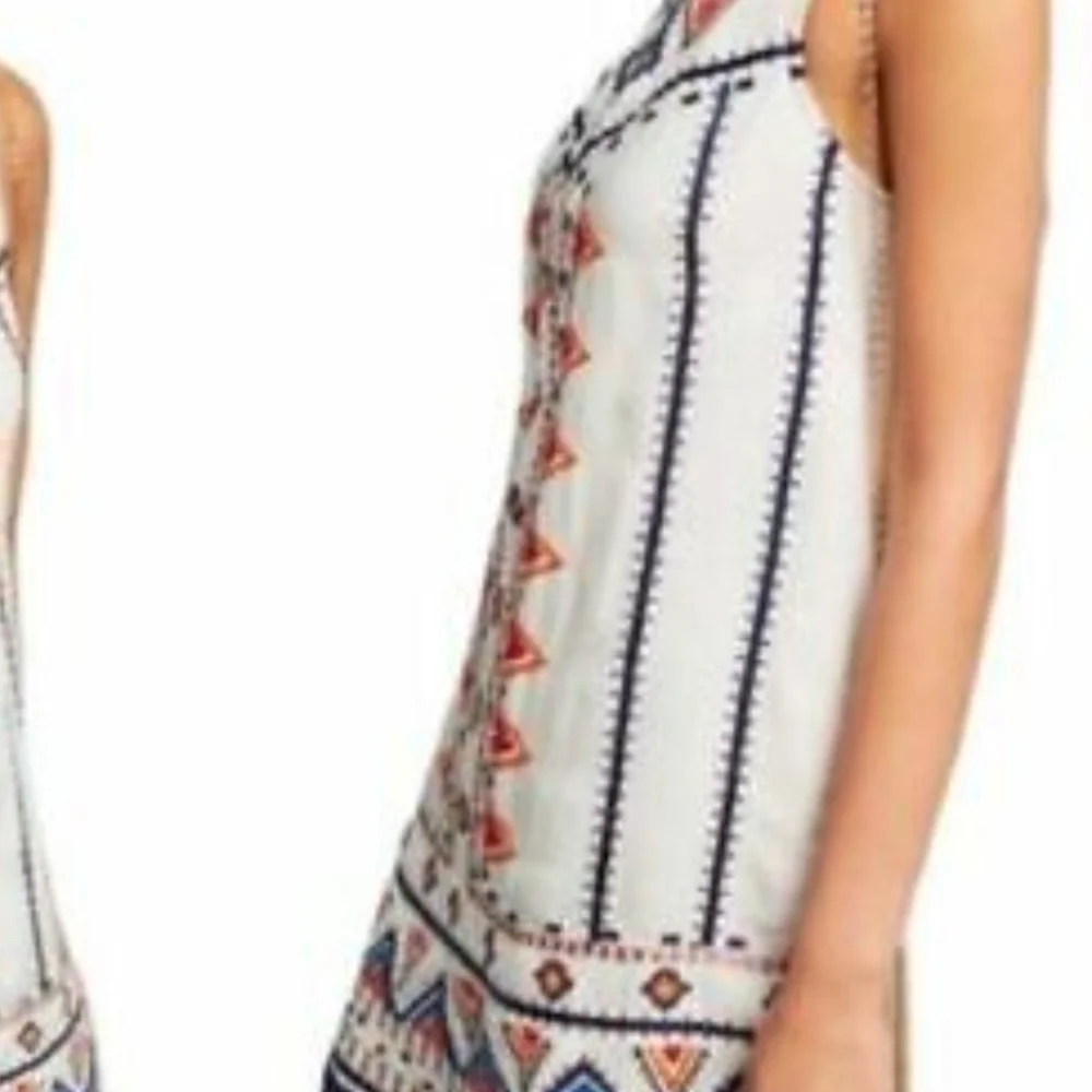 Anthropologie Akemi + Kin Reagan sleeveless shift dress sz 4 Boho Embroidered - Picture 5 of 7